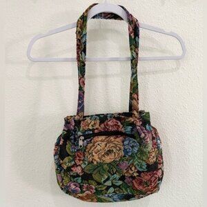 Vintage Tapestry Floral Strap Purse Mod Cottagecore Boho Feminine